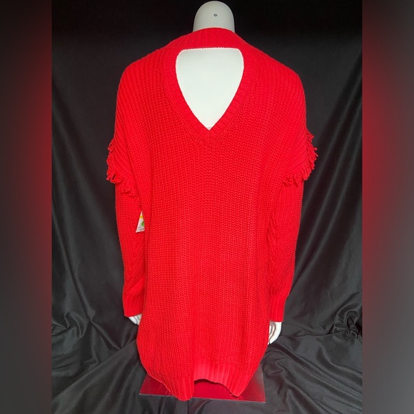 American Rag Juniors Tunic Cable Knit Sweater Diva Pink M L XL XXL 9HS27 - Picture 5 of 12